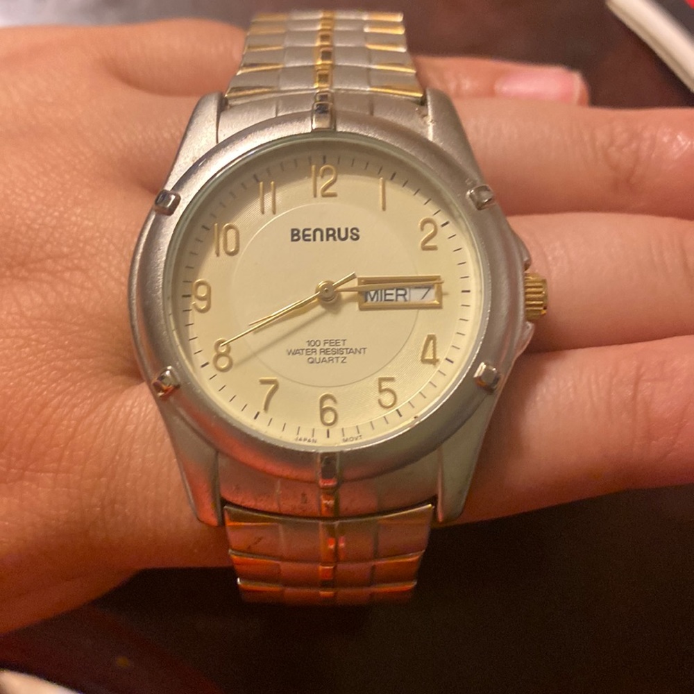 Watch for men or women, Benrus watch, has stainless steel water resistant. $500